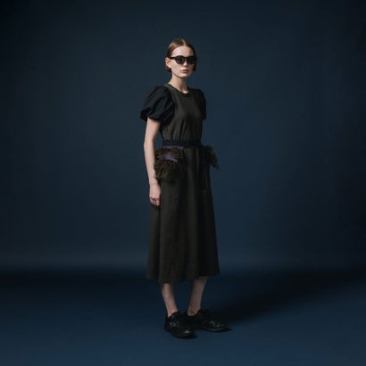 ノントーキョー NON TOKYO バルーン スリーブ ワンピース（BALLOON SLEEVE ONE-PIECE） （GRAY x BLACK）
