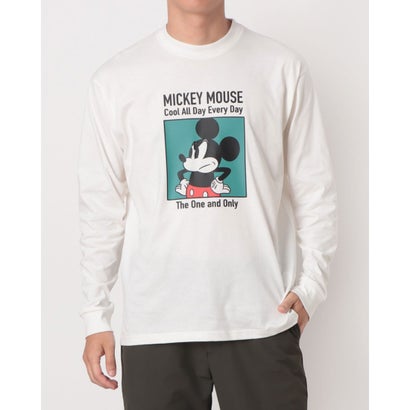 ディズニー Disney メンズ 長袖Tシャツ ロングTシャツ ミッキー TRDN-9C11525TL (ホワイト)