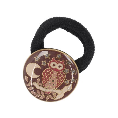 クララビジュー Clara Bijoux オウルモチーフ ゴムポニー （レッド系）