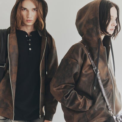 ティーケー タケオ キクチ tk.TAKEO KIKUCHI ヴィンテージライクプリント ジップパーカー （ブラウン(043)）