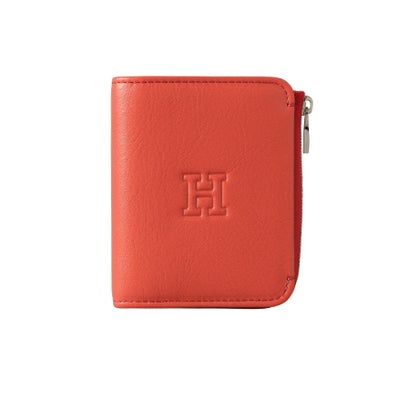 ヒロフ HIROFU 【プラティカ】二つ折り財布 レザー コンパクト ウォレット 本革(商品番号:P25-50805) (スカーレット(465))