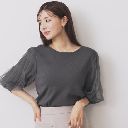 インデックス index マジョリカプリーツスリーブニット【洗濯機可】 （チャコールグレー(014)）