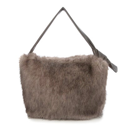 カシュカシュ cache cache リボンワンハンドルエコファービッグバッグ （BR）