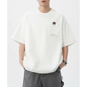 セットアップセブン SETUP7 半袖刺繍Tシャツ KNF (ホワイト)