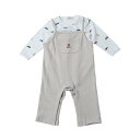 プティマイン petit main 【POLO BCS】モチーフ長袖サロペット【返品不可商品】 (オフホワイト)