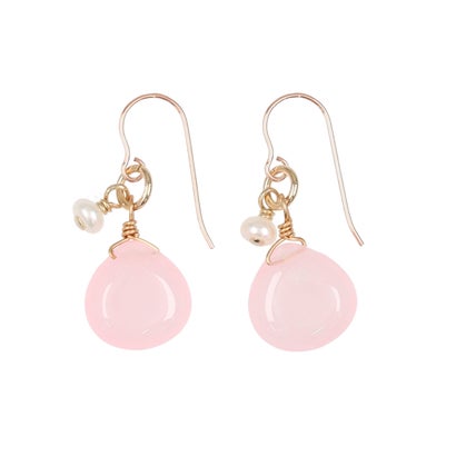 モードフルーレ MODE FOURRURE ピンクジェードピアス （ピンクジェード）