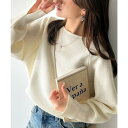 クラシカルエルフ Classical Elf 抜け感と着回し力。前後2wayゆったりシルエットラグランニットカーディガン(長袖) (アイボリー)