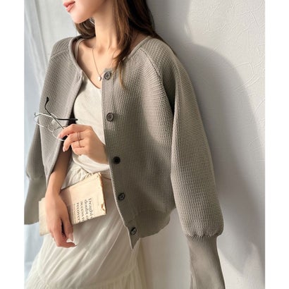 クラシカルエルフ Classical Elf 抜け感と着回し力。前後2wayゆったりシルエットラグランニットカーディガン（長袖） （モカ）