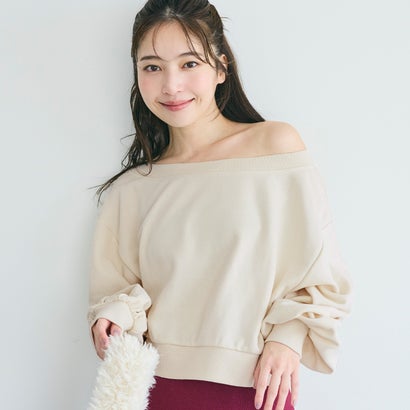 【再入荷・新色追加】コカ coca 裏毛オフショルダースウェット （Ivory）のサムネイル