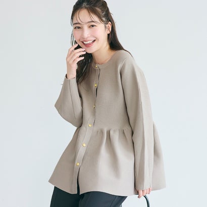 【再入荷・新色追加】コカ coca ポリエステルフレアニットカーディガン （Greige）のサムネイル