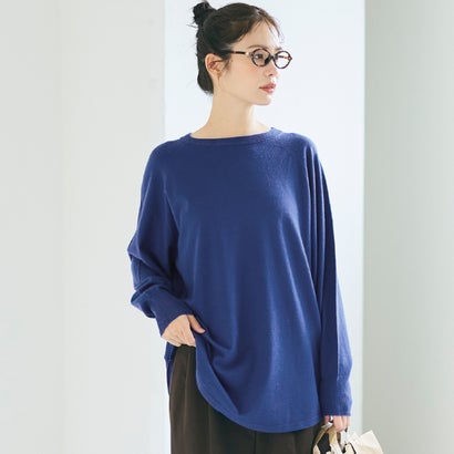 コカ coca ラウンドヘムニットトップス （Blue）