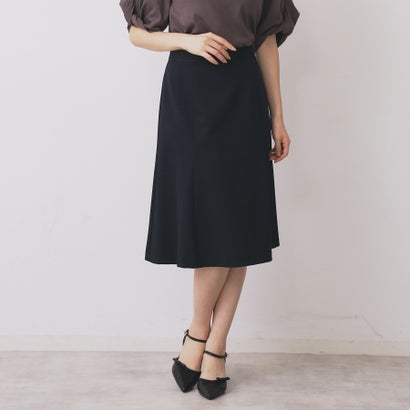 インデックス index セットアップ対応 DELEGANT ストレッチポンチセミフレアスカート【洗える・イージーアイロン】 （ネイビー(094)）