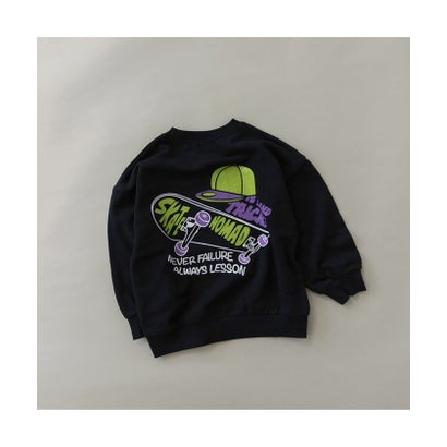 ブランシェス branshes 【DRC】アソートグラフィック裏毛BIGトレーナー （92_ブラック_スケボー）