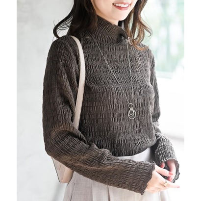 アールピーエス rps カットシャーリングハイネックカットソー （ブラウン）