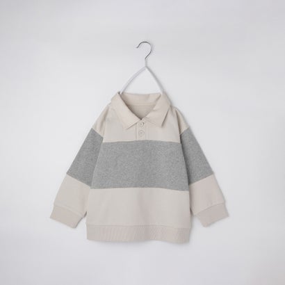 ザ ショップ ティーケー (キッズ) THE SHOP TK(Kids) 【110-160】バイカラーラガー裏毛プルオーバー （アイボリー(504)）