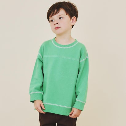 ザ ショップ ティーケー (キッズ) THE SHOP TK(Kids) 【110-160】カラーロック裏毛プルオーバー （グリーン(022)）