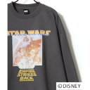 ラザル Lazar STAR WARS スターウォーズ 裏起毛 ヴィンテージ加工 ポスターアート スウェット トレーナー (ブラック系その他)