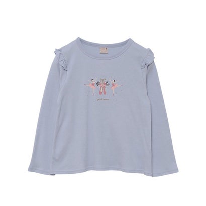 プティマイン petit main 【プティプラ】GIRLS長袖T （L・ブルー）