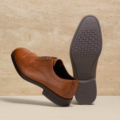 コール ハーン COLE HAAN ハーモン グランド キャップトゥオックスフォード mens （CHブリティッシュタン/ダークブラウン ウォーターレジスタント）