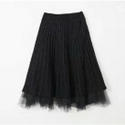 アイローズミラージュ Airose Mirage 2WAYリバーシブル チュールプリーツスカート｜ふんわりシルエット..