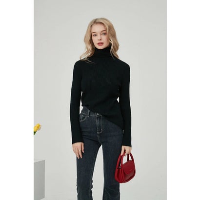 アイローズミラージュ Airose Mirage ニット セーター レディース リブニット ハイネック 長袖 トップ..