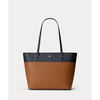 ローレン ラルフ ローレン LAUREN RALPH LAUREN ストライプド レザー ミディアム Karly トート バッグ （200ブラウン）