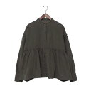 ジーンズメイト JEANS MATE ピーチ起毛 ギャザークルーネック C-FORT POINT (カーキ)