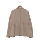ジーンズメイト JEANS MATE ピーチ起毛 ギャザークルーネック C-FORT POINT (ベージュ)