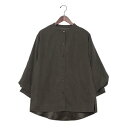 ジーンズメイト JEANS MATE ノーカラー ボリュームチュニック C-FORT POINT (カーキ)