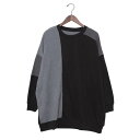 ジーンズメイト JEANS MATE コーデュロイ ワッフル 切替 チュニック C-FORT POINT (チャコールグレー)