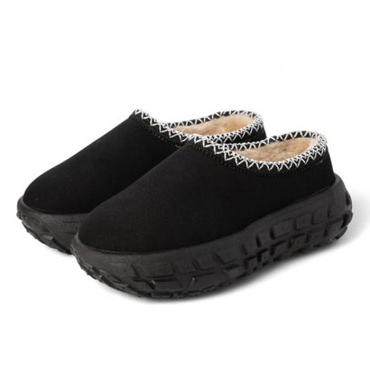 デメテル DEMETER 厚底 凹凸ソール ボリュームファー ムートンシューズ （ブラック）