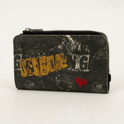 デシグアル Desigual グラフィティ刺繍ロゴ折りたたみウォレット （グレー/ブラック）