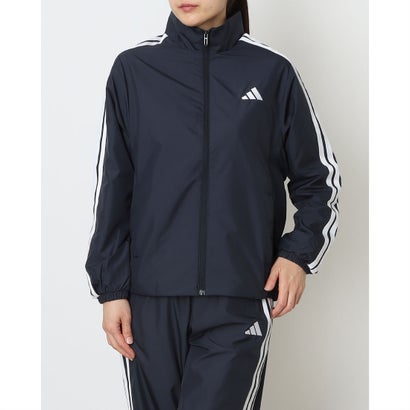 アディダス adidas レディース ウインドジャケット スリーストライプス ルーズフィット ウインドブレーカー ジャケット KA0948 （legend ink/white）