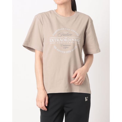 ティゴラ TIGORA レディース 半袖機能Tシャツ ドライオーバーサイズグラフィックTシャツ TR-9A2955TS （ライトベージュ）