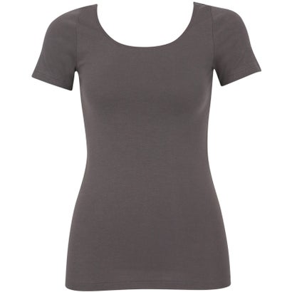 ウイング Wing あったかインナー オーガニックコットン混 やわらかくやさしい肌ざわり 【綿の贅沢オーガニック】 3分袖 （GY）