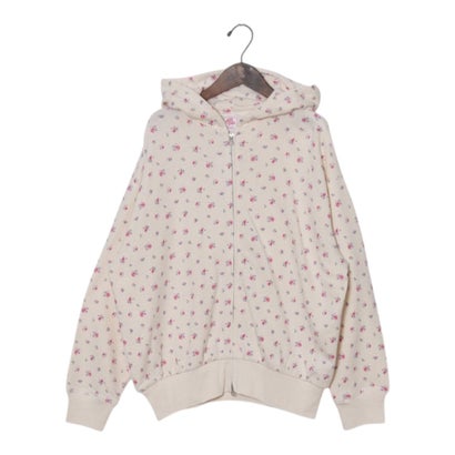 ジェーイーモーガン JEMORGAN JEMORGAN/ガーゼ裏毛花柄Wジップパーカー/フーディ （ナチュラル×ブルー×パープル）