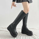 シューズインクローゼット Shoes in Closet -シュークロ- 厚底 プラットフォーム ロングブーツ 2644 (ブラック)