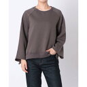 オムネス OMNES 裏起毛スウェット ラグランスリーブ 長袖プルオーバー (チャコール)
