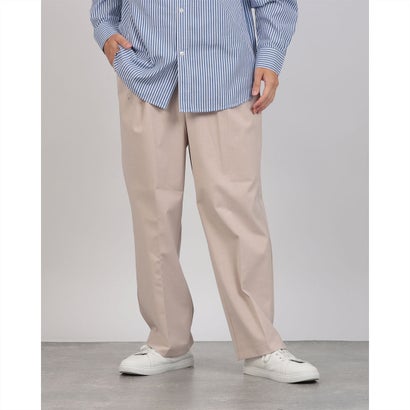 オムネス OMNES TRストレッチタックワイドパンツ （ピンクベージュ）