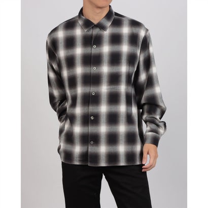 オムネス OMNES オンブレチェックシャツ (ブラック)