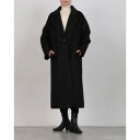 オムネス OMNES ニットシャギー袖タックチェスターコート (ブラック)