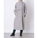 オムネス OMNES ニットモッサ スタンドカラーロングコート (グレー)