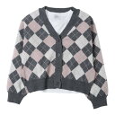 ラブトキシック Lovetoxic アーガイルニットTシャツSET (グレー)