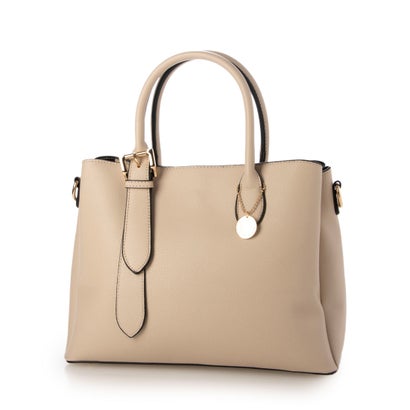 モーヴ mauve ベルトデザイン2wayハンドバッグLサイズ （ベージュ）