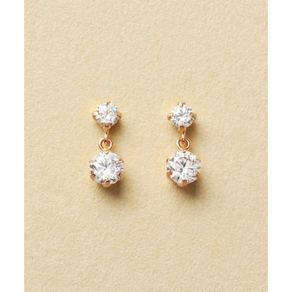 テイクアップ TAKE-UP 【Lively】K10 2石 スイングピアス( PG) （ピンクゴールド）