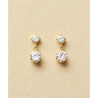 テイクアップ TAKE-UP 【Lively】K10 2石 スイングピアス( YG) （イエローゴールド）