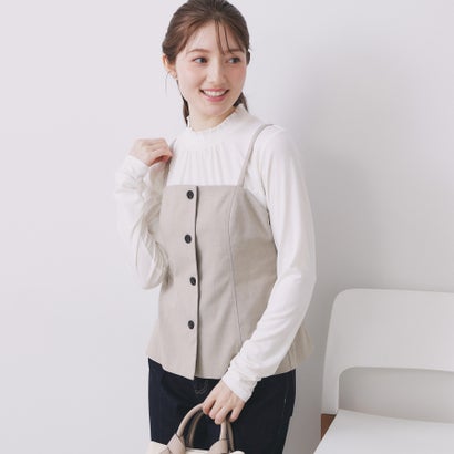 インデックス index ウールライクピンヘッドキャミビスチェ【洗濯機可・ストレッチ】 （ベージュ(052)）