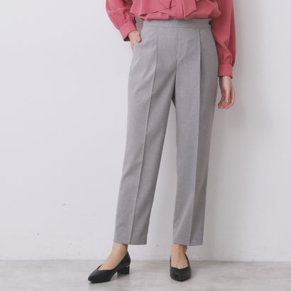 インデックス index ウールライクピンヘッドテーパードパンツ【洗濯機可・ストレッチ】 （グレー(012)）