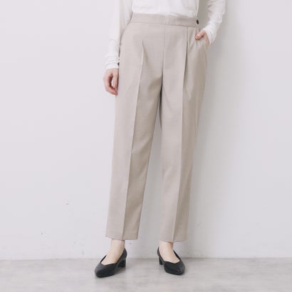 インデックス index ウールライクピンヘッドテーパードパンツ【洗濯機可・ストレッチ】 （ベージュ(052)）