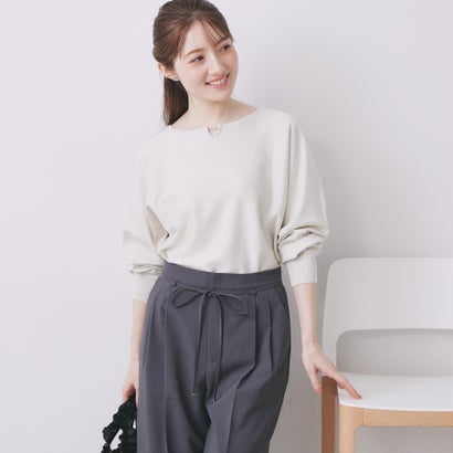 インデックス index ビジューキーネックドルマンニット【洗濯機可】 （オフホワイト(603)）